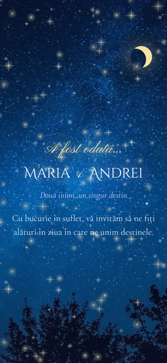 Invitație de nuntă Once Upon a Time